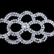 Sew-On Diamante Motif - 115mm x 58mm - Silver